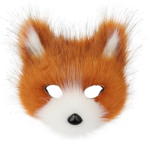 Fuchs- und Wolfsmaske, Halloween, Party, Cosplay, Kostüme, Requisiten, Plüschkatze, halbe Gesichtsmaske, Karneval, Weihnachten, Maskerade (Foxwhite01) von WLHHBO