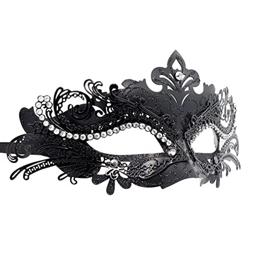 Maskerade-Maske, Karneval, Abschlussball, Ball, Kostüm, Maske, Hochzeit, Halloween, Weihnachten, Party, Maske (schwarz) von WLHHBO