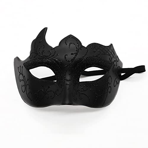 Maskerade Maske für Männer Frauen Paar Venezianische Maske für Erwachsene Karneval Maske für Halloween Karneval Kostüm Party Abschlussball (Schwarz) von WLHHBO