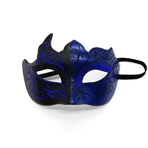 Maskerade-Maske für Männer und Frauen, Paar, venezianische Maske für Erwachsene, Karnevalsmaske für Halloween, Karneval, Kostüm, Party, Abschlussball, Ball (blau) von WLHHBO