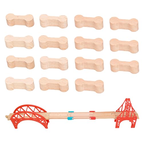 15 Stück Holzeisenbahn Schienen,Holzschienen Verbinder Set,Universal Holzeisenbahn Zubehör,Brio Schienen Zubehör,Kompatibel mit Brio,Lillabo,Melissa&Doug,IKEA,Holzeisenbahn Verbinder für Kinder Lego von WLVinson