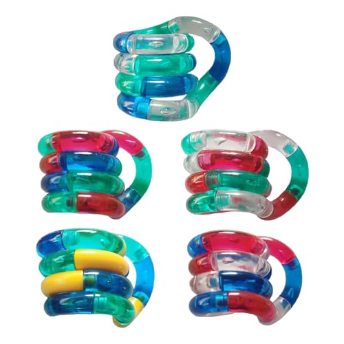 5 STK Fidget Toys Set,Sensory Toys Tangles Autism,Stressabbau Spielzeug für Erwachsene/Kinder,Stimming Twister Hand Toys Autismus Hautpicker,Skills Panikattacken Anti Stress Hilfsmittel,Fitgetoys von WLVinson