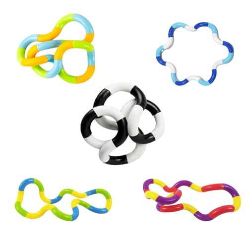 5 Stück Fidget Toys Set,Sensory Toys Tangles Autism,Stressabbau Spielzeug für Erwachsene/Kinder,Stimming Twister Hand Toys Autismus Hautpicker,Skills Panikattacken Anti Stress Hilfsmittel,Fitgetoys von WLVinson