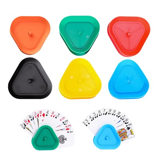 6 Stück Dreieckige Kartenhalter Stabiler Spielkartenhalter Card Holder Freisprech Kartenständer Sicherer Halt für Leichtem Kunststoff Brettspiele Kinder & Senioren (Blau/Schwarz/Gelb/Orange/Rot/Grün) 6 Stück Dreieckige Kartenhalter Stabiler Spielkartenhalter Card Holder Freisprech Kartenständer Sicherer Halt für Leichtem Kunststoff Brettspiele Kinder & Senioren (Blau/Schwarz/Gelb/Orange/Rot/Grün) von WLVinson