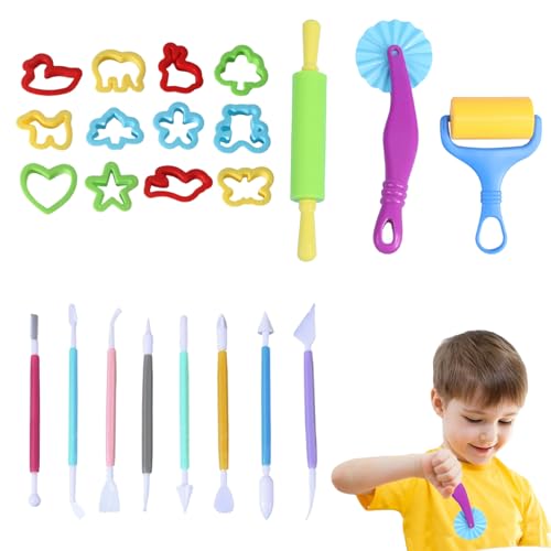 23-Teiliges Knete Zubehör,Knetwerkzeug,Knetzubehör für Play-Doh und Plastilin,Knete Set für Knetwerkzeug ab 2 Jahre,Knetspielzeug,Robuste Kneten Werkzeuge Ausstechformen für Kreatives Kneten Spielen 23-Teiliges Knete Zubehör,Knetwerkzeug,Knetzubehör für Play-Doh und Plastilin,Knete Set für Knetwerkzeug ab 2 Jahre,Knetspielzeug,Robuste Kneten Werkzeuge Ausstechformen für Kreatives Kneten Spielen von WLVinson