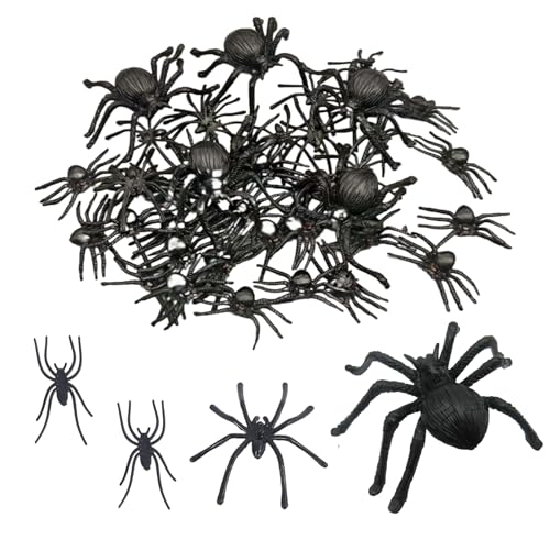 60 Stück Spinnen,Halloween Deko Spinne,Deko Spinnen Kleine,Plastik Realistische Spinne,Plastikspinnen Spielzeug,Mini Spiders Gift Set aus Kunststoff Scherzartikel Gruselige für Tisch Party Dekoration 60 Stück Spinnen,Halloween Deko Spinne,Deko Spinnen Kleine,Plastik Realistische Spinne,Plastikspinnen Spielzeug,Mini Spiders Gift Set aus Kunststoff Scherzartikel Gruselige für Tisch Party Dekoration von WLVinson