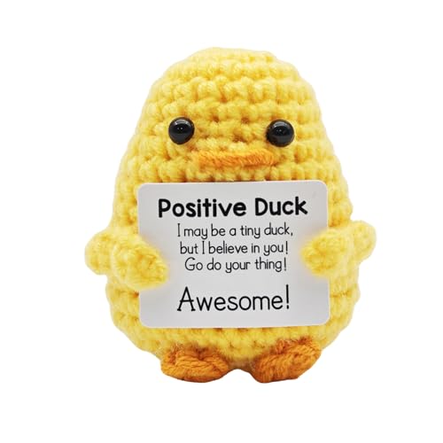 Pocket Hug Positive Ente,Positive Enten,Kreative Strickwolle Enten,Glücksbringer Prüfung Positive Geschenke,Emotional Support Strickpuppe mit Inspirierender Karte,Kleines Geschenk für Familie Freund Pocket Hug Positive Ente,Positive Enten,Kreative Strickwolle Enten,Glücksbringer Prüfung Positive Geschenke,Emotional Support Strickpuppe mit Inspirierender Karte,Kleines Geschenk für Familie Freund von WLVinson