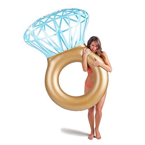 Aufblasbare Pool Luftmatratze, Poolparty Diamant Schwimmring und Herbewegung mit Doppel Schnellventilen, Fotografie Requisiten, Aufblasbare Pool Lounger Spielzeug für Erwachsene 120 x 140cm von WLZP