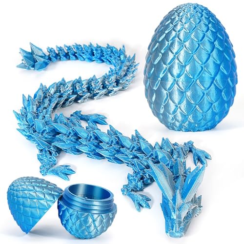 WMFASBAG 3D Gedrucktes Drachenei, Geheimnisvolle Drache 3D Druck, Geschenke Beweglicher Drachen Figuren, Realistische Ewegliche Gelenke Dragon Eggs Spielzeug for Easter Dekoration von WMFASBAG