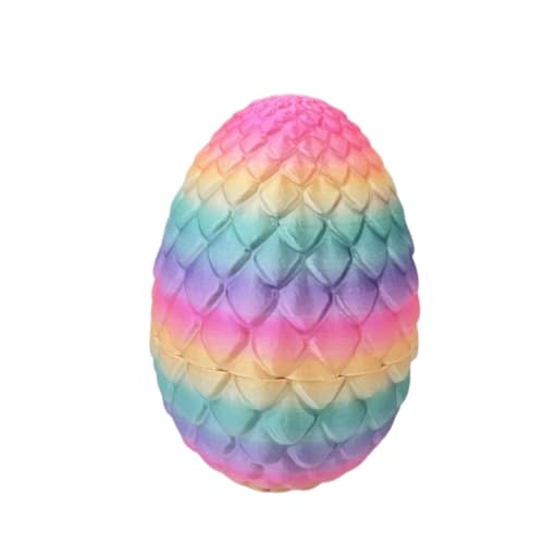 WMFASBAG 3D Gedrucktes Drachenei, Geheimnisvolle Drache 3D Druck, Geschenke Beweglicher Drachen Figuren, Realistische Ewegliche Gelenke Dragon Eggs Spielzeug for Easter Dekoration von WMFASBAG