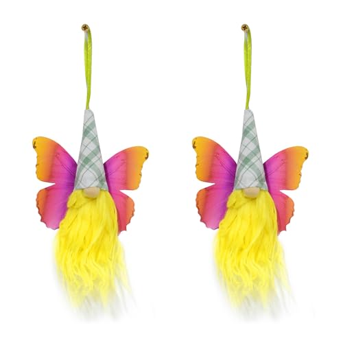 WNXGNHO 2pcs Handwerk Butterfly Miniaturpuppen Skandinavische Elfen Finden Dekoration Für Easters Party Supplies von WNXGNHO