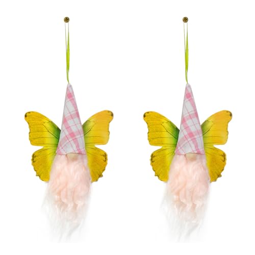 WNXGNHO 2pcs Handwerk Butterfly Miniaturpuppen Skandinavische Elfen Finden Dekoration Für Easters Party Supplies von WNXGNHO