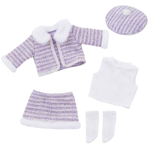 WNXGNHO Gestreiftes Mantel Set Für Puppenmädchen. Tragen Sie Festliches Outfit Für 18-Zoll Mädchenpuppen. Winterkleidungskollektion von WNXGNHO