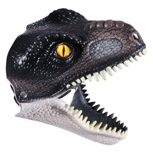 WNXGNHO Jurassic Dinosaurier Maske Mit Zu Öffnenden Kiefern Augen Und Verstellbarem Kopfband Für Erwachsene Und Kinder Nasenöffnung Für Sichtbarkeit von WNXGNHO