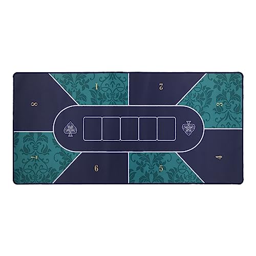 WNXGNHO Professionelle Pokermatte 101 6 X 50 8 cm Tragbar Gummi Wasserdicht Pokertischabdeckung 6-Spieler Layout Für Tisch Pokerspiel von WNXGNHO