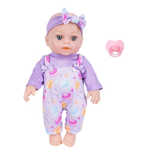 WNXGNHO Realistische Vinyls Girl Babypuppen 12 Zoll Mit Bowknot Overalls Für Kinder Spielen Realistische Babys EIN von WNXGNHO