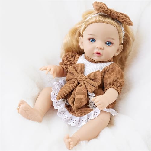 WNXGNHO Sammelbare 12-Zoll Vinyls Puppen Für Neugeborene Blonde Mädchen Realistische Kinderzimmerdekorationen Vinyls Puppen Für Neugeborene Blonde Mädchen von WNXGNHO