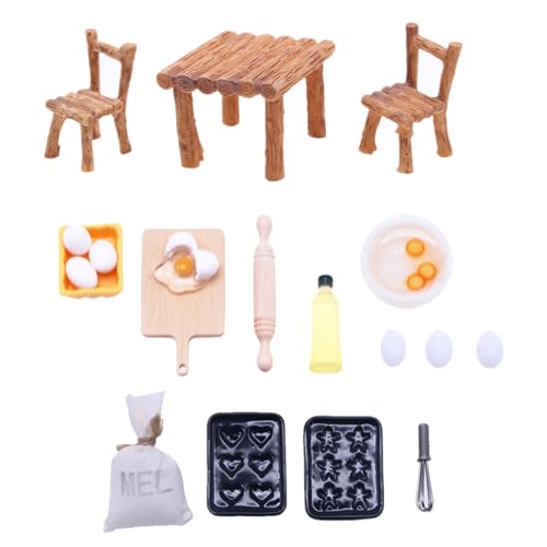 WNXGNHO Tischstühle Spielzeugfigur Model Realistische Backeiger Set Dollhouses Tun DASS Mädchen Geschenkdekorationen Tun Tun Spielset Für Spielset von WNXGNHO