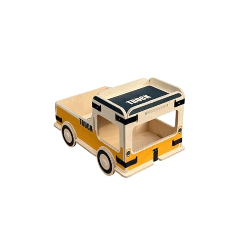 WODIZA Holzspielzeug, Spielzeug für Kinder aus Holz, Spielzeug Truck, Kinder Spielzeug, Montesorri Spielzeug, Kinderzimmer, Klein Kinder, Toy Truck (Gelb) von WODIZA