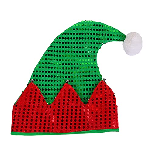 WOEIFGV Weihnachtsmütze für Erwachsene und Kinder, glitzernde Weihnachtsmannmütze für W, Komfort, Outdoor-Aktivitäten, für Weihnachten, Halloween-Party von WOEIFGV