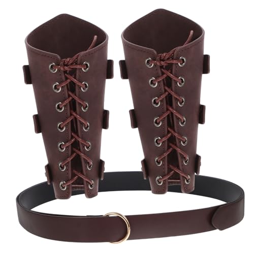 WOFASHPURET 1 Satz Wikingergürtel Mittelalter rüstung Medieval Belt Mittelalterliche Rüstung Trachten zubehör Viking Armband Langer Hüftgurt Cosplay-Taillengürtel Hüftgurt für Männer Legierung von WOFASHPURET