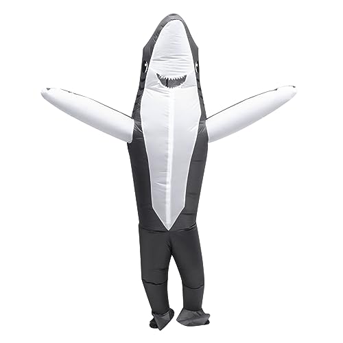 WOFASHPURET 1 Stück Dinosaurier aufblasbarer Anzug camoing aufblasbarer alien Geschenkidee Inflatable Kleidung Schlag Performance-Kleidung kreative aufblasbare Kleidung reinigen Grey von WOFASHPURET