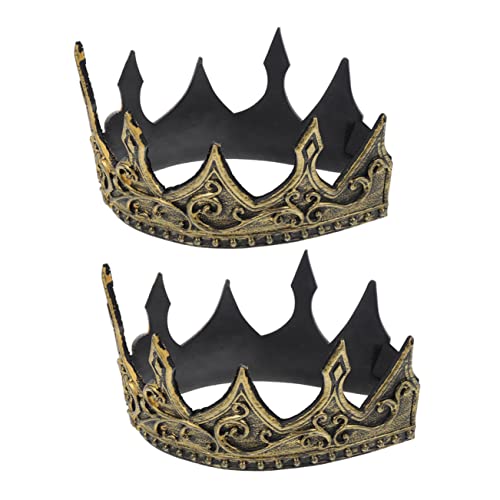 WOFASHPURET 2 Stück 3D weiche Krone elegante Krone Königskostüm für Herren Schaumkronen Leistungskrone dvd the crown birthday crown Krone Parteibevorzugung Kronen für Jungen Pu Golden von WOFASHPURET