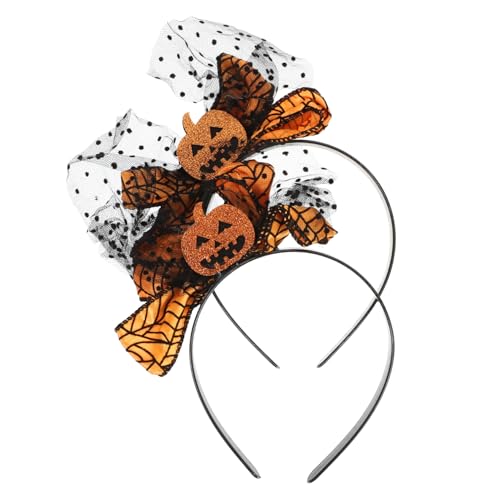 WOFASHPURET 2 Stück Halloween Haarreif mit Kürbis Schleife Bequemes Stirnband für Frauen und Langlebiges Material Klassische Halloween Deko für Party und Cosplay WOFASHPURET 2 Stück Halloween Haarreif mit Kürbis Schleife Bequemes Stirnband für Frauen und Langlebiges Material Klassische Halloween Deko für Party und Cosplay von WOFASHPURET