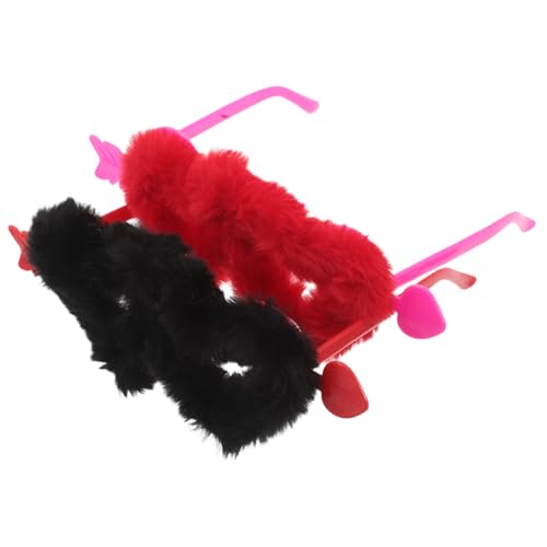 WOFASHPURET 2 Stück Herzförmige Sonnenbrillen Fuzzy Wrap Design Leichtes Partyzubehör Für Damen Bachelorette Hochzeit Brautjungfern Valentinstag Halloween Cosplay WOFASHPURET 2 Stück Herzförmige Sonnenbrillen Fuzzy Wrap Design Leichtes Partyzubehör Für Damen Bachelorette Hochzeit Brautjungfern Valentinstag Halloween Cosplay von WOFASHPURET