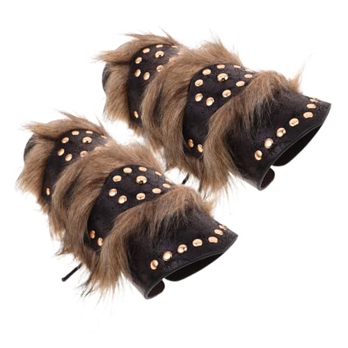 WOFASHPURET 2stücke Mittelalterliche Armschienen Aus Pu-Material Retro-prägung Für Cosplay Halloween Und Renaissance-Events Ergonomisch Geschnitten Schwarz WOFASHPURET 2stücke Mittelalterliche Armschienen Aus Pu-Material Retro-prägung Für Cosplay Halloween Und Renaissance-Events Ergonomisch Geschnitten Schwarz von WOFASHPURET