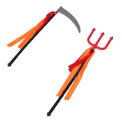 WOFASHPURET 2stücke Teufels-Trident-Spielzeug Aus Kunststoff Halloween-kostüm-Requisiten Halloween-Cosplay-zubehör Party-dämonen-Requisite Teufelsstab Für Junge Mädchen Und Erwachsene WOFASHPURET 2stücke Teufels-Trident-Spielzeug Aus Kunststoff Halloween-kostüm-Requisiten Halloween-Cosplay-zubehör Party-dämonen-Requisite Teufelsstab Für Junge Mädchen Und Erwachsene von WOFASHPURET