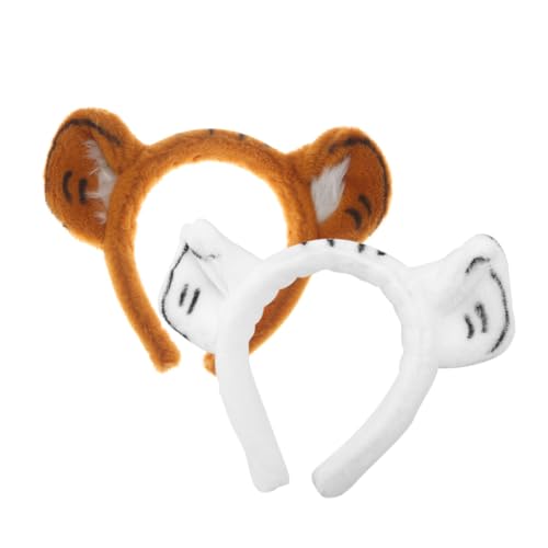 WOFASHPURET 2 Stück Teiliges Tigerohren Haarreif Niedliches Cartoon Stirnband mit Tierohren Originelles Accessoire für Cosplay Kostümparty Bühnenauftritt Geburtstagsfeier und Karneval WOFASHPURET 2 Stück Teiliges Tigerohren Haarreif Niedliches Cartoon Stirnband mit Tierohren Originelles Accessoire für Cosplay Kostümparty Bühnenauftritt Geburtstagsfeier und Karneval von WOFASHPURET