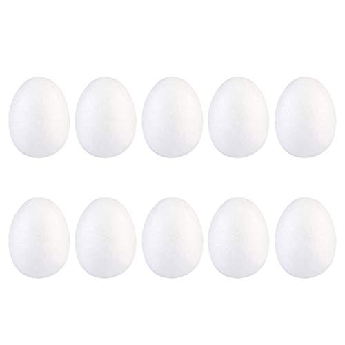 WOFASHPURET 20Pcs Weiße Schaumeier Osterpolystyrol Gefälschte Eier Malerei Eier Massive Eier DIY Für Kid School Project Festival Basteln Oder Malerei (Solide 6 cm) von WOFASHPURET