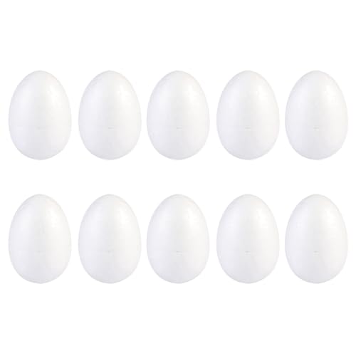 WOFASHPURET 20Pcs Weiße Schaumeier Osterpolystyrol Gefälschte Eier Malerei Eier Massive Eier DIY Für Kid School Project Festival Basteln Oder Malerei (Solide 7 cm) von WOFASHPURET