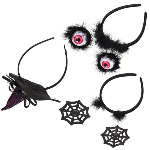 WOFASHPURET 3 Stück Teiliges Halloween Haarband mit Hexenhut und Spinnennetz Design Langlebige Kunststoff Stirnbänder für Party Cosplay und Erwachsene für Festtagsfotos und Kostüme WOFASHPURET 3 Stück Teiliges Halloween Haarband mit Hexenhut und Spinnennetz Design Langlebige Kunststoff Stirnbänder für Party Cosplay und Erwachsene für Festtagsfotos und Kostüme von WOFASHPURET