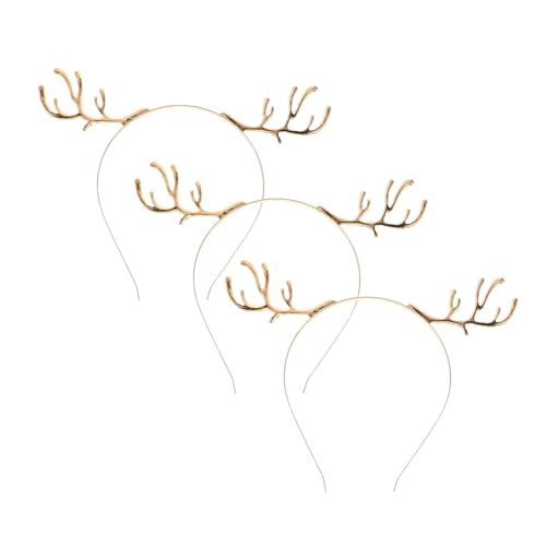WOFASHPURET 3 Stück Teiliges Rentier Haarreif aus Metall mit Funkelnden Strass Hirschgeweihen Leicht und Bequem für Weihnachten Halloween Cosplay und Festliche Partys WOFASHPURET 3 Stück Teiliges Rentier Haarreif aus Metall mit Funkelnden Strass Hirschgeweihen Leicht und Bequem für Weihnachten Halloween Cosplay und Festliche Partys von WOFASHPURET