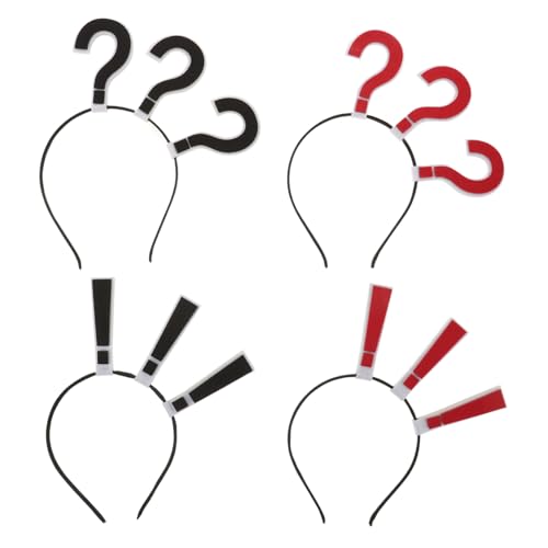 WOFASHPURET 4 Stück Kreatives Fragezeichen Ausrufezeichen stirnband Rutschfestes Haarband für Halloween Party Modisches Haaraccessoire für Damen Vielseitig für Alltag und Festival WOFASHPURET 4 Stück Kreatives Fragezeichen Ausrufezeichen stirnband Rutschfestes Haarband für Halloween Party Modisches Haaraccessoire für Damen Vielseitig für Alltag und Festival von WOFASHPURET
