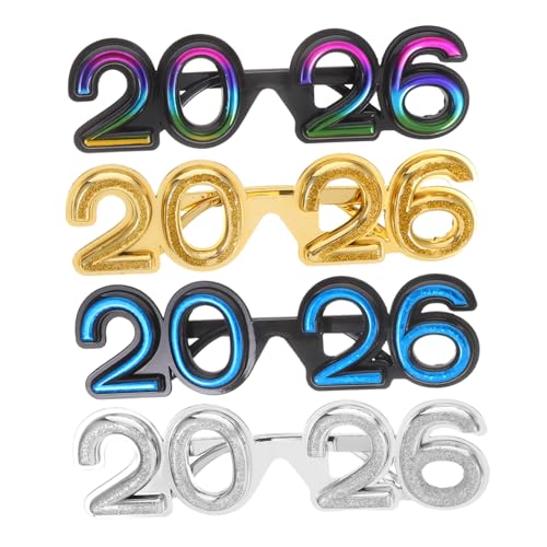 WOFASHPURET 4 Stück Teiliges Brillen Party Sonnenbrillen Bunte Retro Gläser Fotorequisiten Pc Robust für Silvester Geburtstag Abschluss Feier WOFASHPURET 4 Stück Teiliges Brillen Party Sonnenbrillen Bunte Retro Gläser Fotorequisiten Pc Robust für Silvester Geburtstag Abschluss Feier von WOFASHPURET