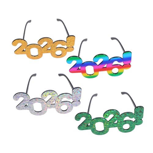 WOFASHPURET 4 Stück Teiliges Party Brillen aus Robustem Pc Material Leichte Bunte Zahlenbrillen als Lustige Fotorequisiten und Festliche Dekoration für Silvester und Feierlichkeiten WOFASHPURET 4 Stück Teiliges Party Brillen aus Robustem Pc Material Leichte Bunte Zahlenbrillen als Lustige Fotorequisiten und Festliche Dekoration für Silvester und Feierlichkeiten von WOFASHPURET