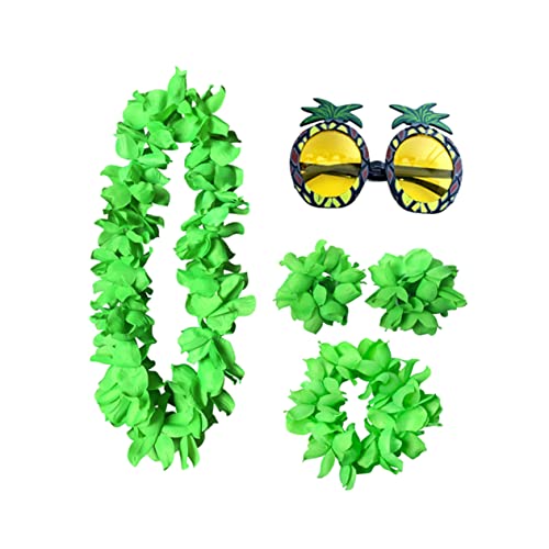 WOFASHPURET 5 Stück Lustige Brillen Hawaii Brillen Party Brillen Ananas Brillen Hawaii Kopfschmuck Hawaii Girlande Hawaii Armband Ananas Brillen von WOFASHPURET