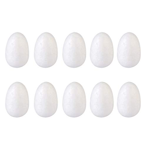 WOFASHPURET 50Pcs Weiße Schaumeier Osterpolystyrol Gefälschte Eier Malerei Eier Massive Eier DIY Für Kid School Project Festival Basteln Oder Malerei (Solide 3 cm) von WOFASHPURET