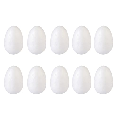 WOFASHPURET 50Pcs Weiße Schaumeier Osterpolystyrol Gefälschte Eier Malerei Eier Massive Eier DIY Für Kid School Project Festival Basteln Oder Malerei (Solide 3 cm) von WOFASHPURET