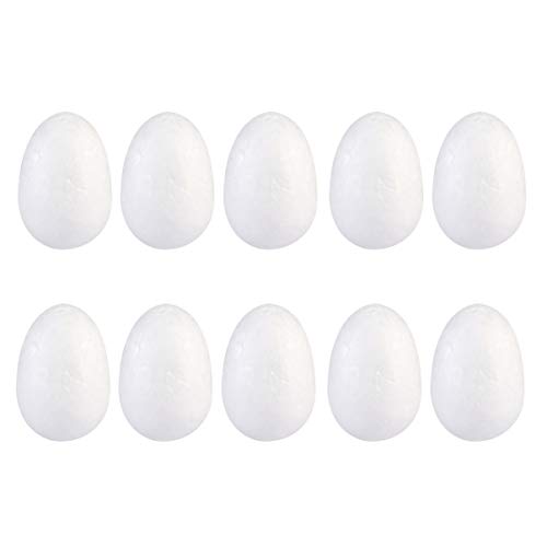 WOFASHPURET 50Pcs Weiße Schaumeier Osterpolystyrol Gefälschte Eier Malerei Eier Massive Eier DIY Für Kinderschule Festivalhandwerksfärbung Oder Malerei (Solide 4 cm) von WOFASHPURET