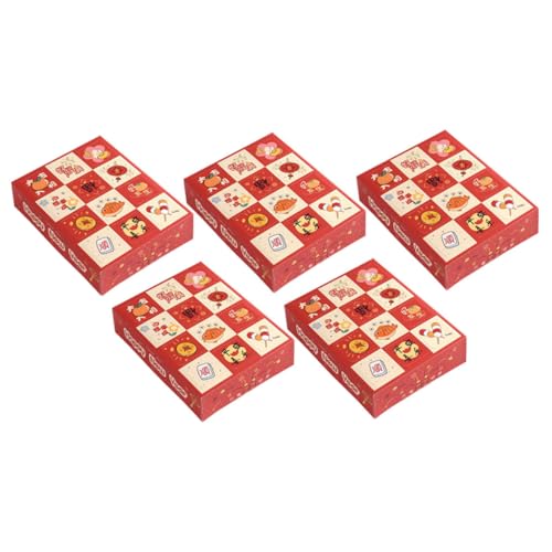 WOFASHPURET 5Er-Box Dongdongle Leere Box Kalenderboxen für das Jahr des Drachen Süßigkeitenschachtel für das Neue Geschenke das Geschenk Tombola-Hülle aus Papier zum Selbermachen Tombola-Fall von WOFASHPURET