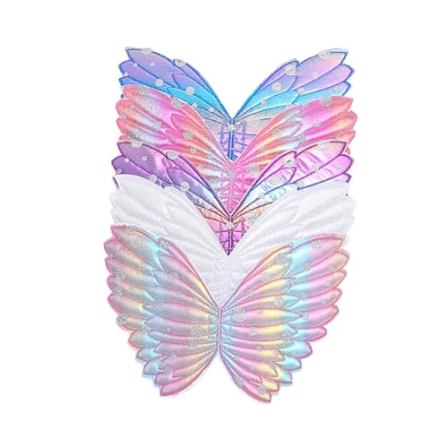 WOFASHPURET 5pcs Schmetterlinge Fairy Wings Requisiten Mädchen Metallic Angel Wings Kostüme Dress Up von WOFASHPURET