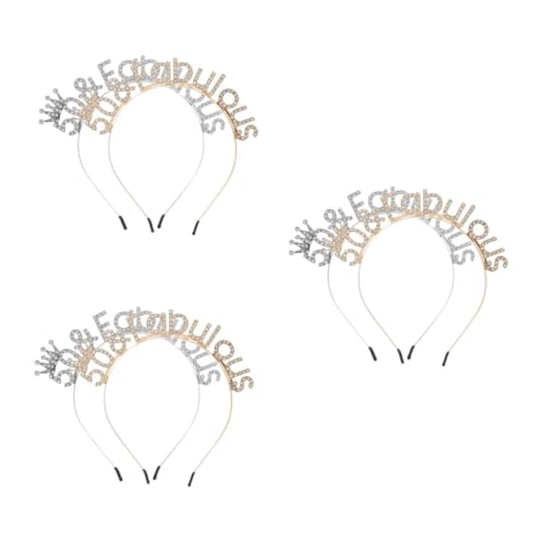 WOFASHPURET 6 Stck. Teiliges Geburtstags-stirnband für Frauen Glitzernde Diadem-haarreifen in Gold und Silber Bequeme Tiara mit -design Ergonomisch und Vielseitig für Party-dekorationen WOFASHPURET 6 Stck. Teiliges Geburtstags-stirnband für Frauen Glitzernde Diadem-haarreifen in Gold und Silber Bequeme Tiara mit -design Ergonomisch und Vielseitig für Party-dekorationen von WOFASHPURET