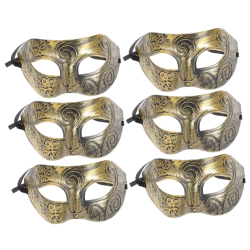 WOFASHPURET 6 Stück Teiliges Vintage Herren Masken Antike Venezianische Maskerade Stilvolle Faschings und Karnevalsmasken für Kostümparty Cosplay Halbgesichtsmasken WOFASHPURET 6 Stück Teiliges Vintage Herren Masken Antike Venezianische Maskerade Stilvolle Faschings und Karnevalsmasken für Kostümparty Cosplay Halbgesichtsmasken von WOFASHPURET