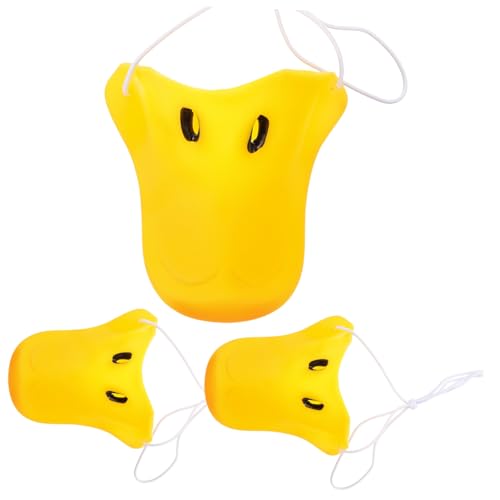 WOFASHPURET 9 Stk Entennase Osterhase Zum Aufkleben Auf Filz Kostüm Tier Falsche Hasenzähne Cosplay Ente Requisite Simulation Partynase Enten Cosplay Requisiten Entenzubehör Taube Yellow Vinyl von WOFASHPURET