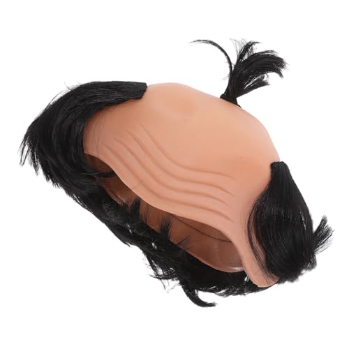 WOFASHPURET Bald Warrior Cosplay Perücke Lustige Halbglatze Für Kostümparty Karneval Und Rollenspiele Unisex Synthetikhaar Für Kreative Verkleidungen von WOFASHPURET