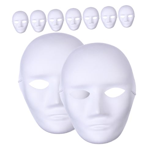 WOFASHPURET DIY Weiße Papiermaske Zum Bemalen Blanko Maske Für Karneval Fasching Und Cosplay Umweltfreundliche Maske Für Und Erwachsene Zum Gestalten Und Dekorieren von WOFASHPURET